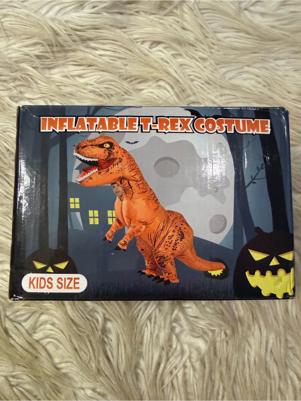 Inflatable Orange T-Rex Kids Costume (E8)